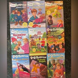 Calendar Mysteries & A to Z Mysteries Lot of 9 Paperback Books by Ron Roy
